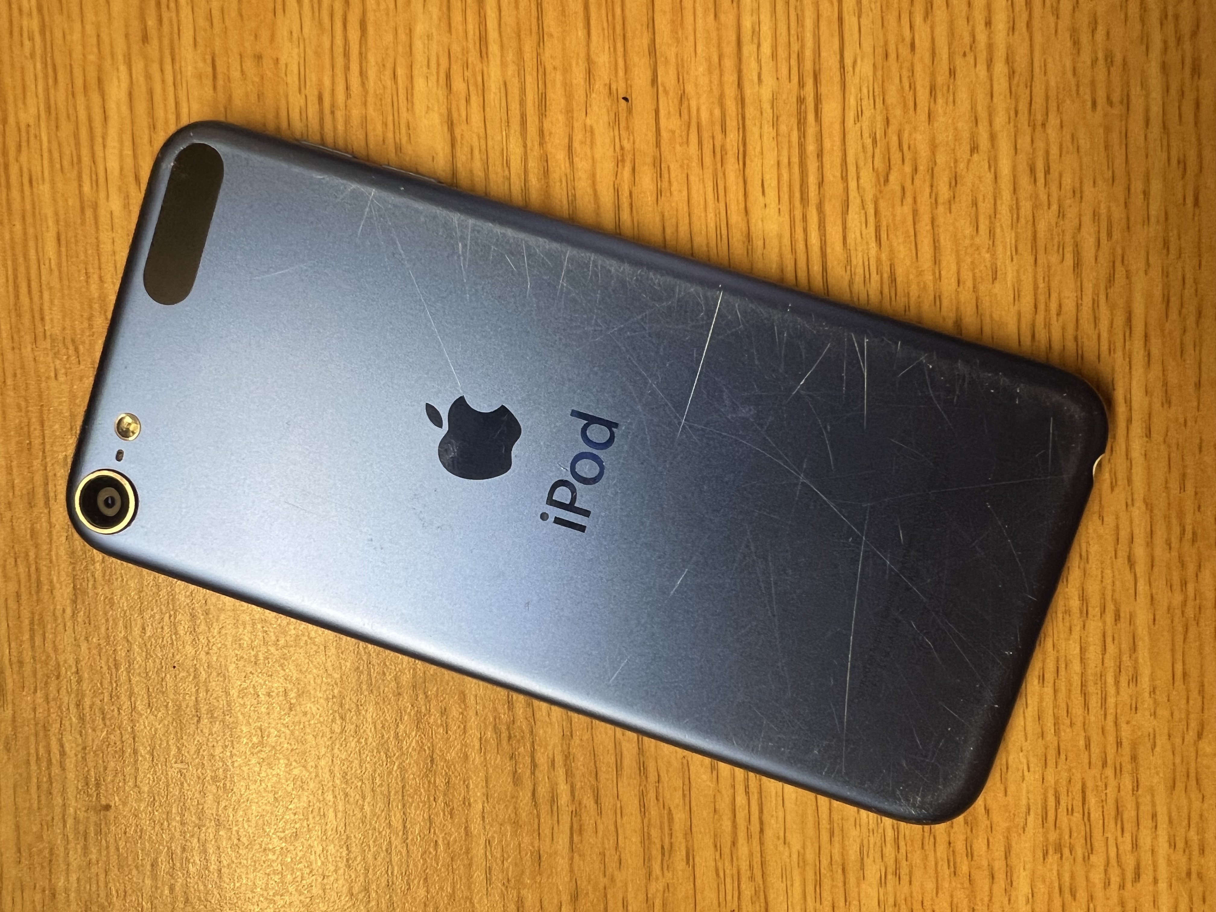 A blue iPod touch 5th generation